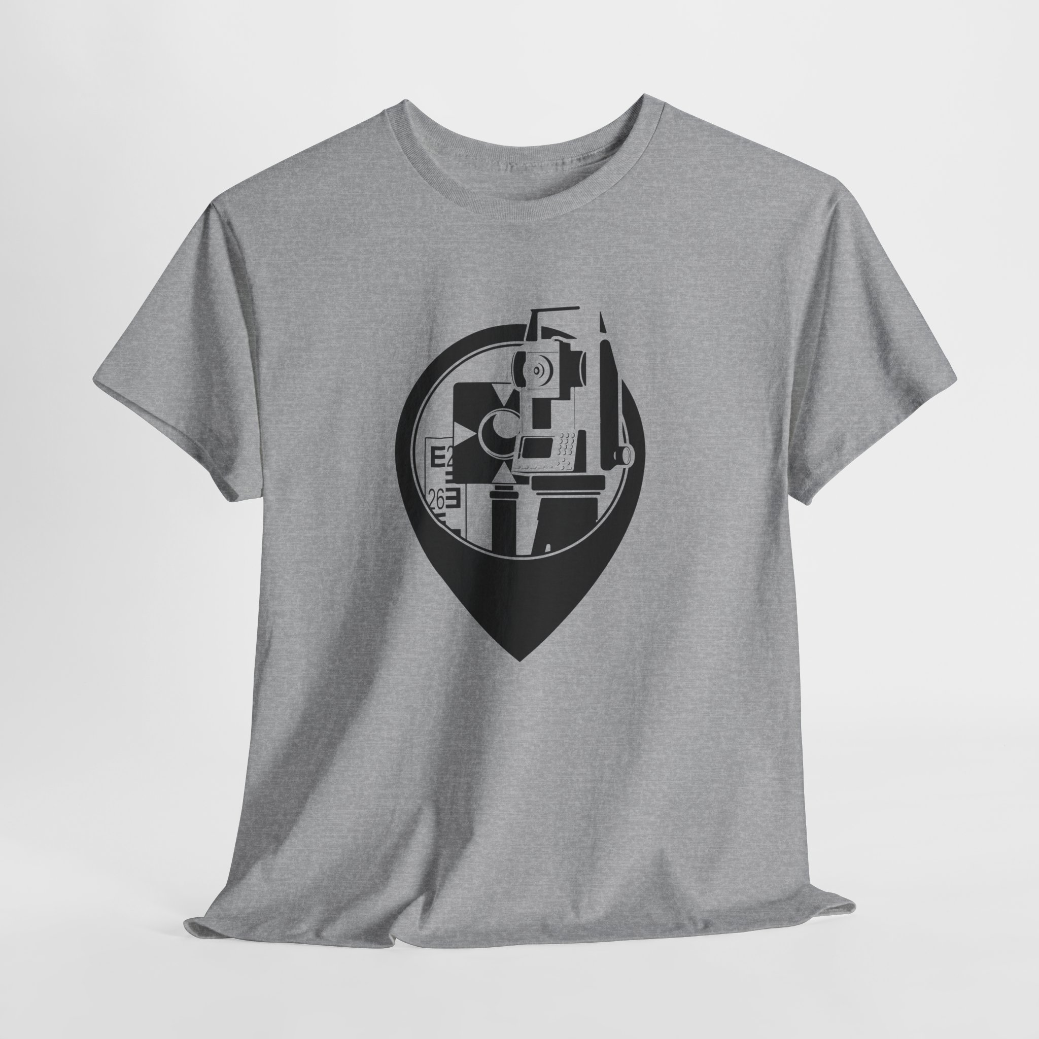 Land Surveyor T-Shirt, Mapping Engineer Gift, Geomatics Tee with Total Station Design, Civil Engineer & Cartography Apparel - Image 4