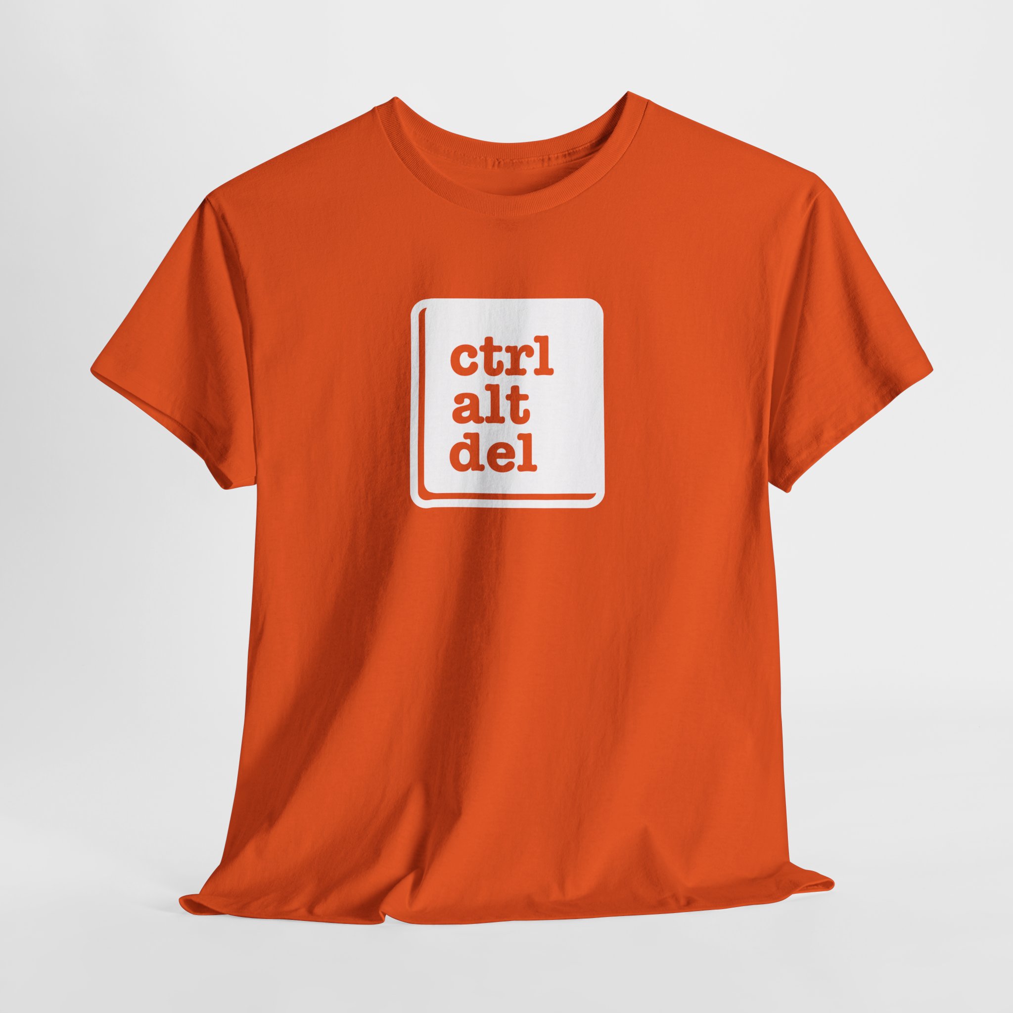 Unisex Heavy Cotton Tee with Ctrl+Alt+Del Design, Perfect for Tech Lovers, Gamers, Geek Culture, Casual Wear, Gift for Programmers - Image 7