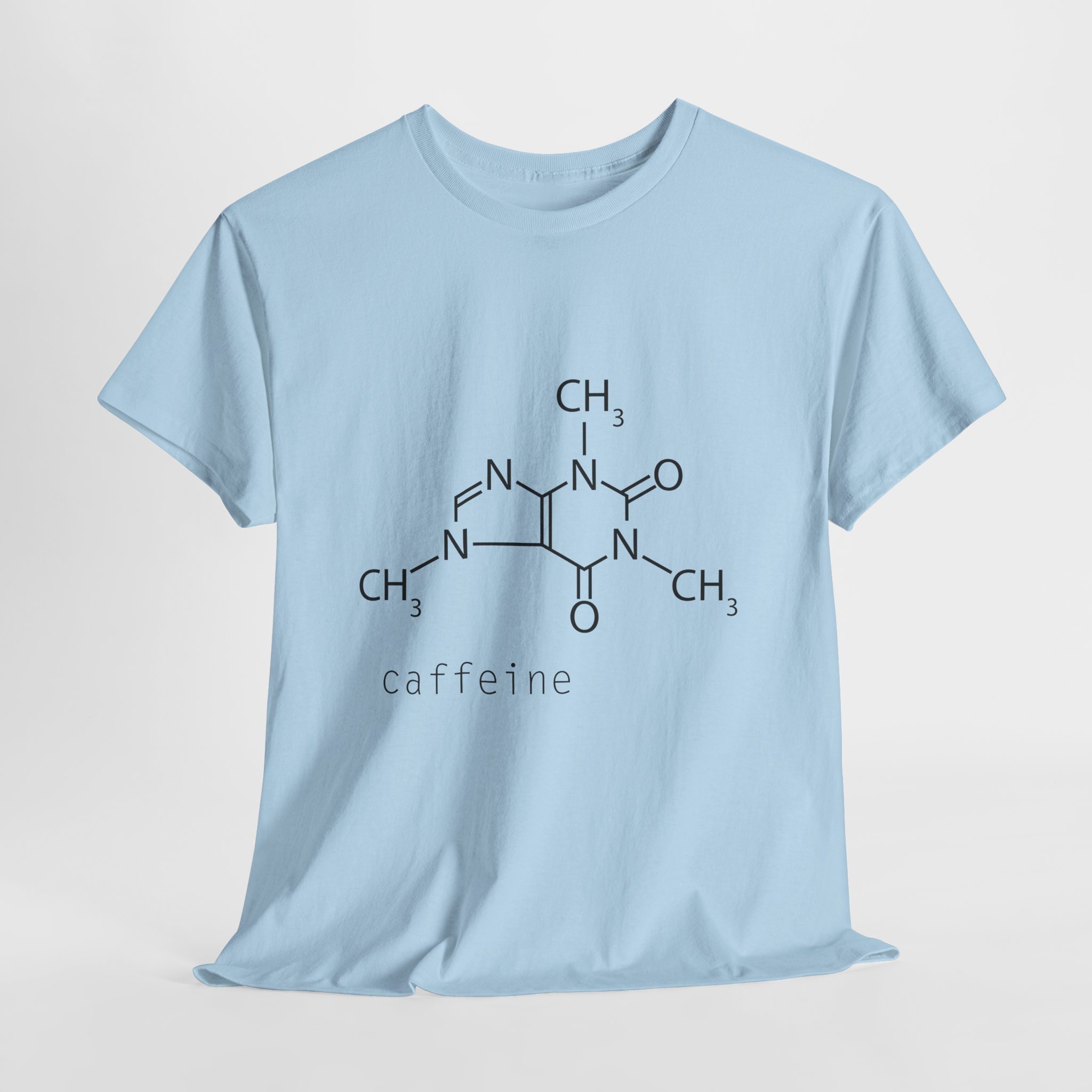 Caffeine Molecule Tee - Unisex Heavy Cotton T-Shirt, Science Gift, Funny Coffee Shirt, Chemistry Apparel, Casual Wear - Image 13