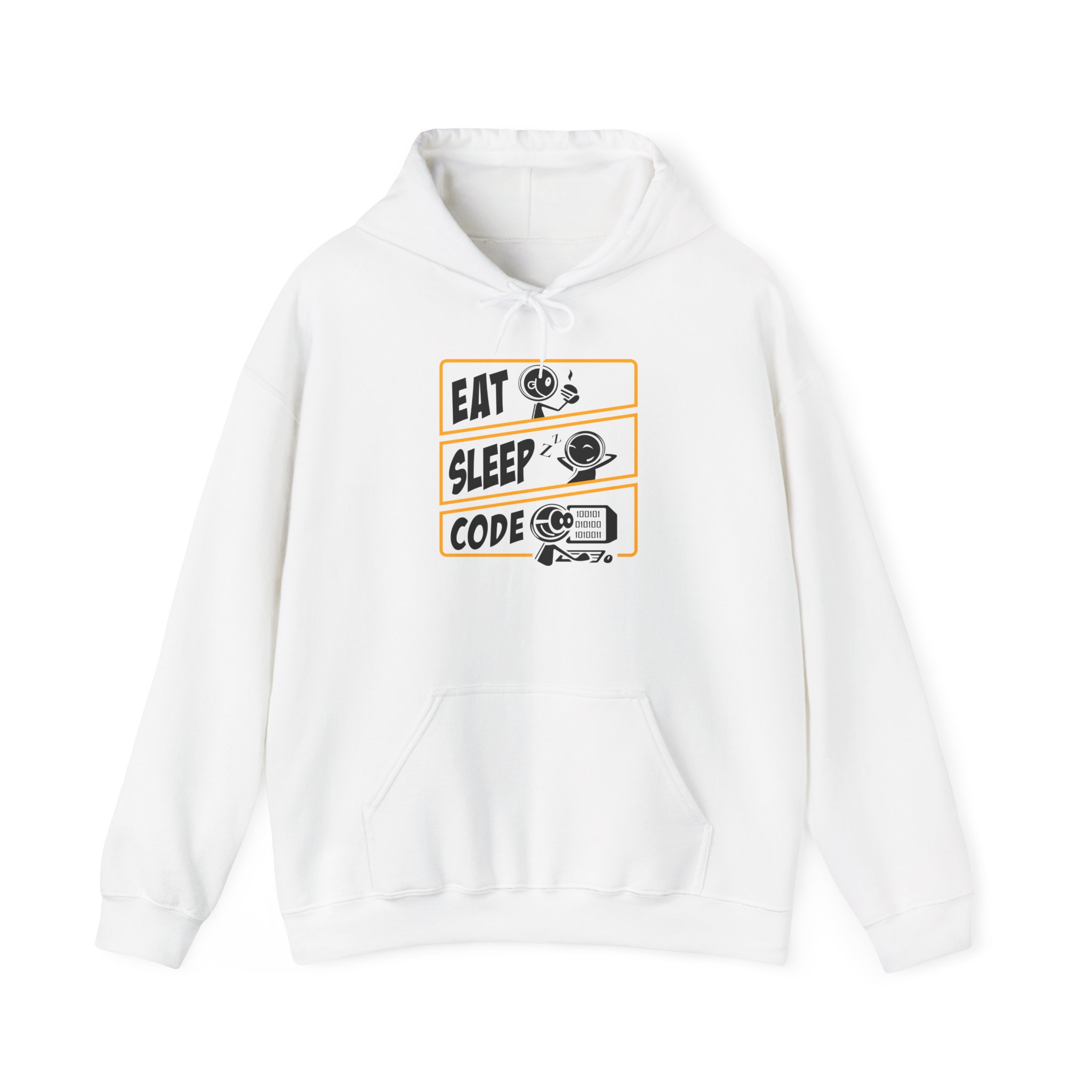 Eat Sleep Code Hoodie, Funny Programmer and Coder Sweatshirt, Computer Science Gift, Developer Life Apparel - Image 2