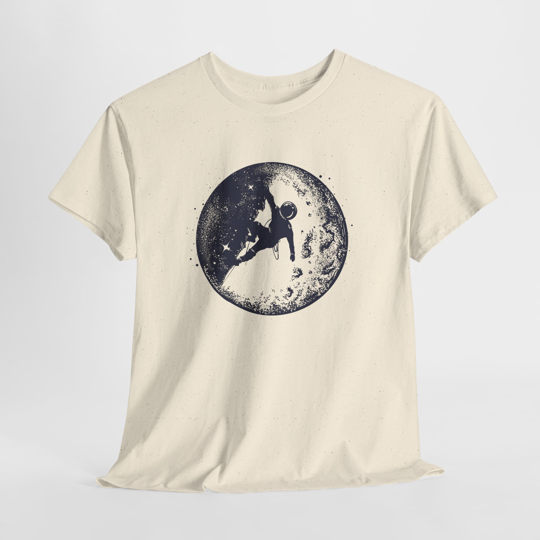 Astronaut Moon Climbing T-Shirt, Space Explorer Tee, Lunar Adventure Art, Unisex Science and Fantasy Apparel - Image 9