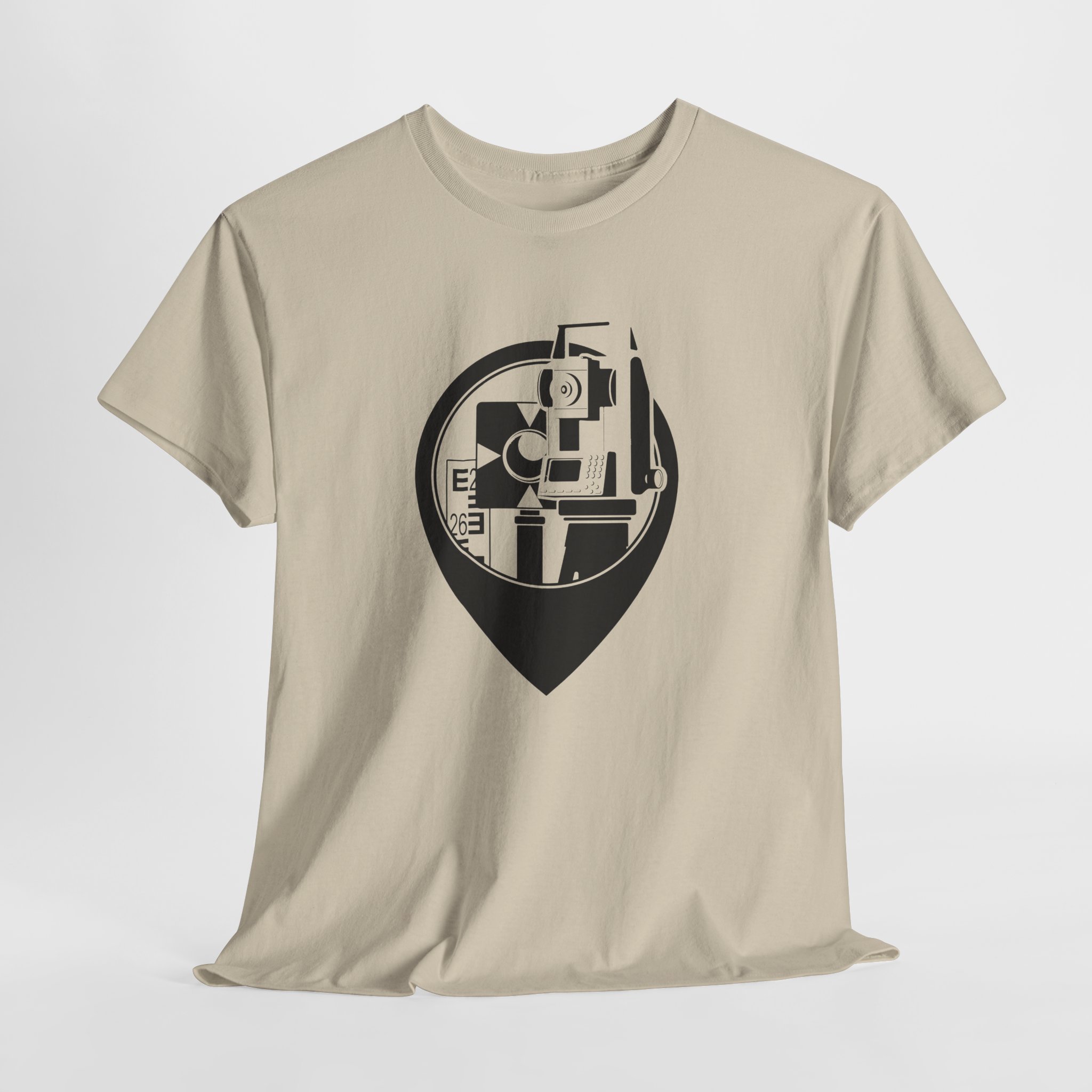 Land Surveyor T-Shirt, Mapping Engineer Gift, Geomatics Tee with Total Station Design, Civil Engineer & Cartography Apparel - Image 3