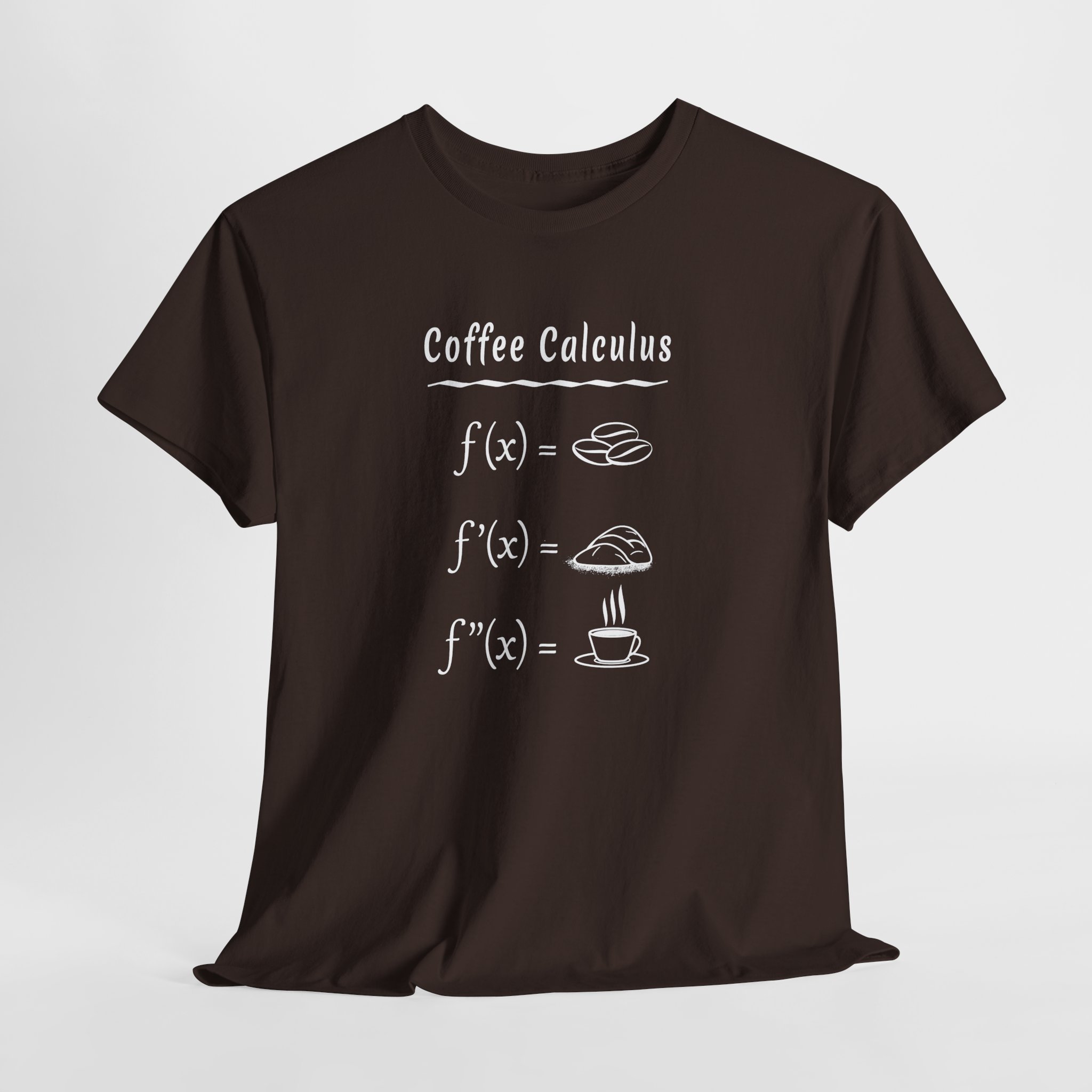Coffee Calculus T-Shirt, Funny Math Pun Tee, Gift for Coffee Lover and Mathematician, Unisex Nerd Apparel
