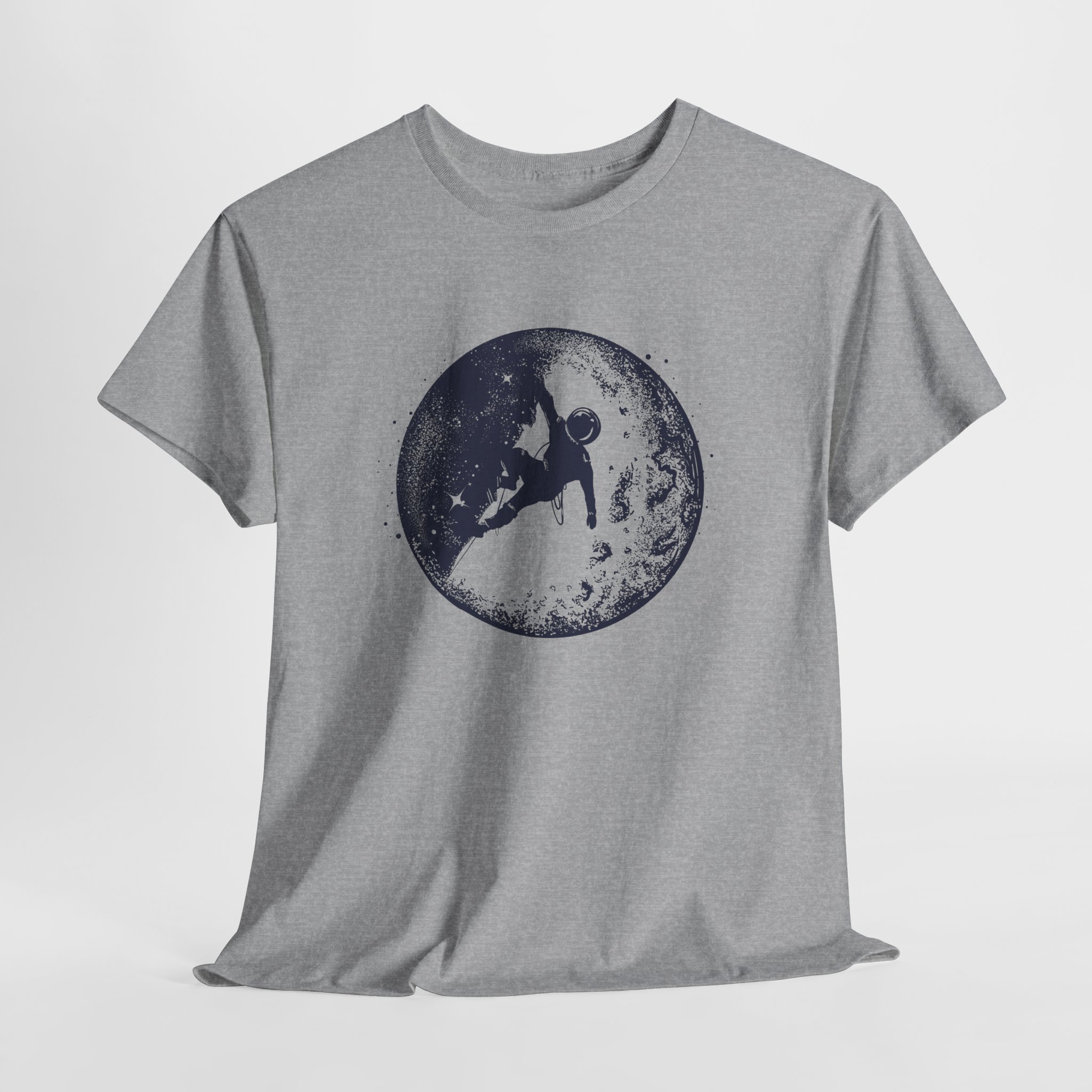 Astronaut Moon Climbing T-Shirt, Space Explorer Tee, Lunar Adventure Art, Unisex Science and Fantasy Apparel - Image 4