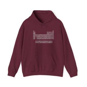 Periodic Table of Elements Hoodie, Science Sweatshirt, Chemistry Gift, Unisex Hooded Sweatshirt, Education Apparel, Science Lover's Clothing