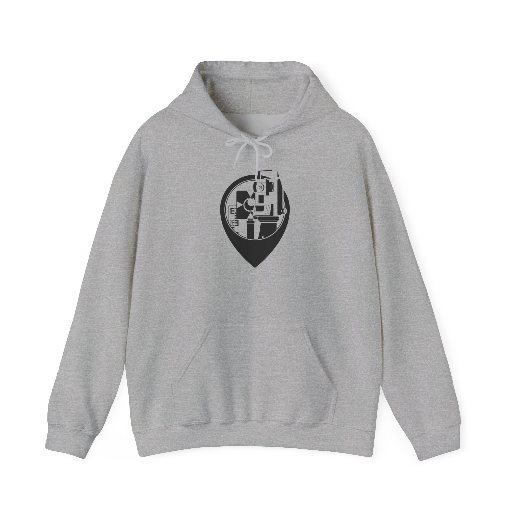 Land Surveyor Hoodie, Mapping Engineer Gift, Geomatics Hooded Sweatshirt with Total Station Design, Civil Engineer Apparel - Image 5