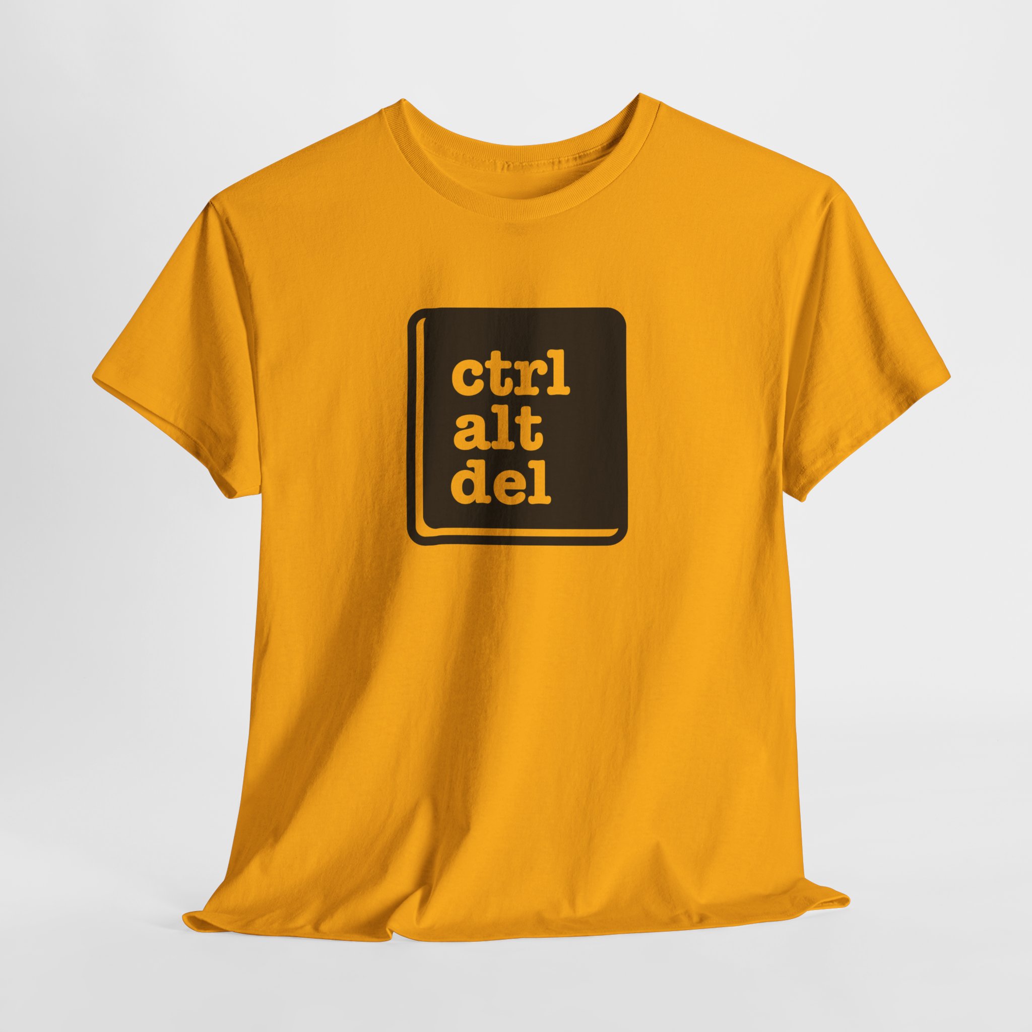 Unisex Heavy Cotton Tee with Ctrl+Alt+Del Design, Perfect for Tech Lovers, Gamers, Geek Culture, Casual Wear, Gift for Programmers - Image 6