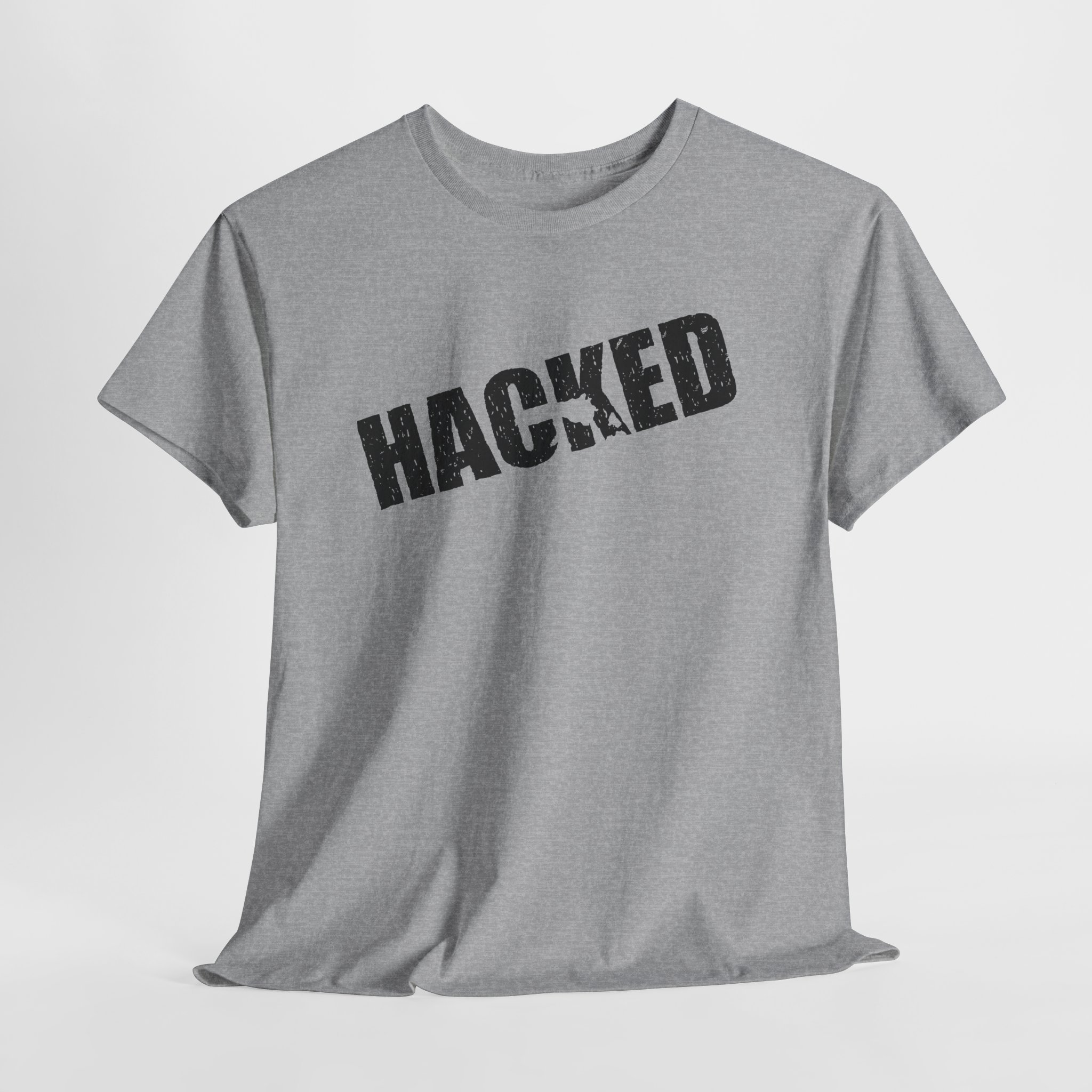 Hacked Unisex Heavy Cotton Tee, Computer, Science, Funny Gift for Tech Lovers, Unique Gamer Shirt, Programmer Humor Apparel - Image 5