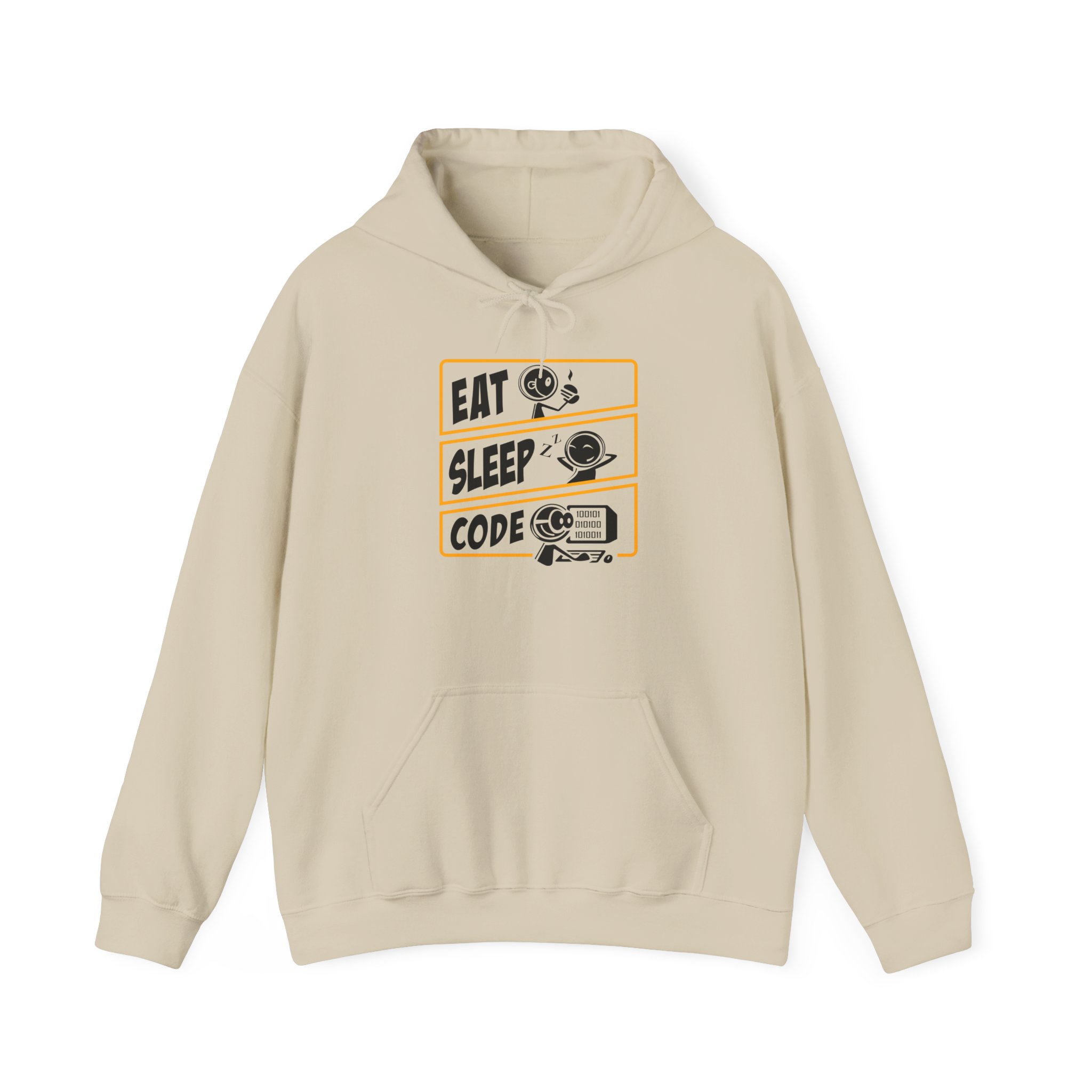 Eat Sleep Code Hoodie, Funny Programmer and Coder Sweatshirt, Computer Science Gift, Developer Life Apparel - Image 4