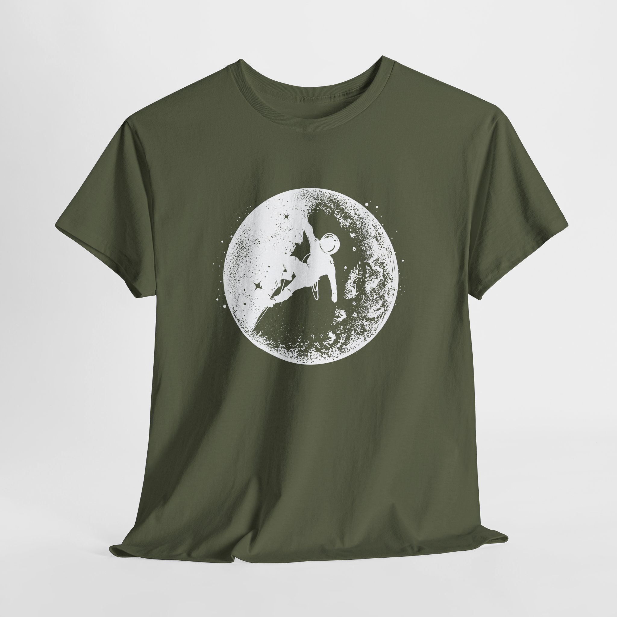 Astronaut Moon Climbing T-Shirt, Space Explorer Tee, Lunar Adventure Art, Unisex Science and Fantasy Apparel - Image 10