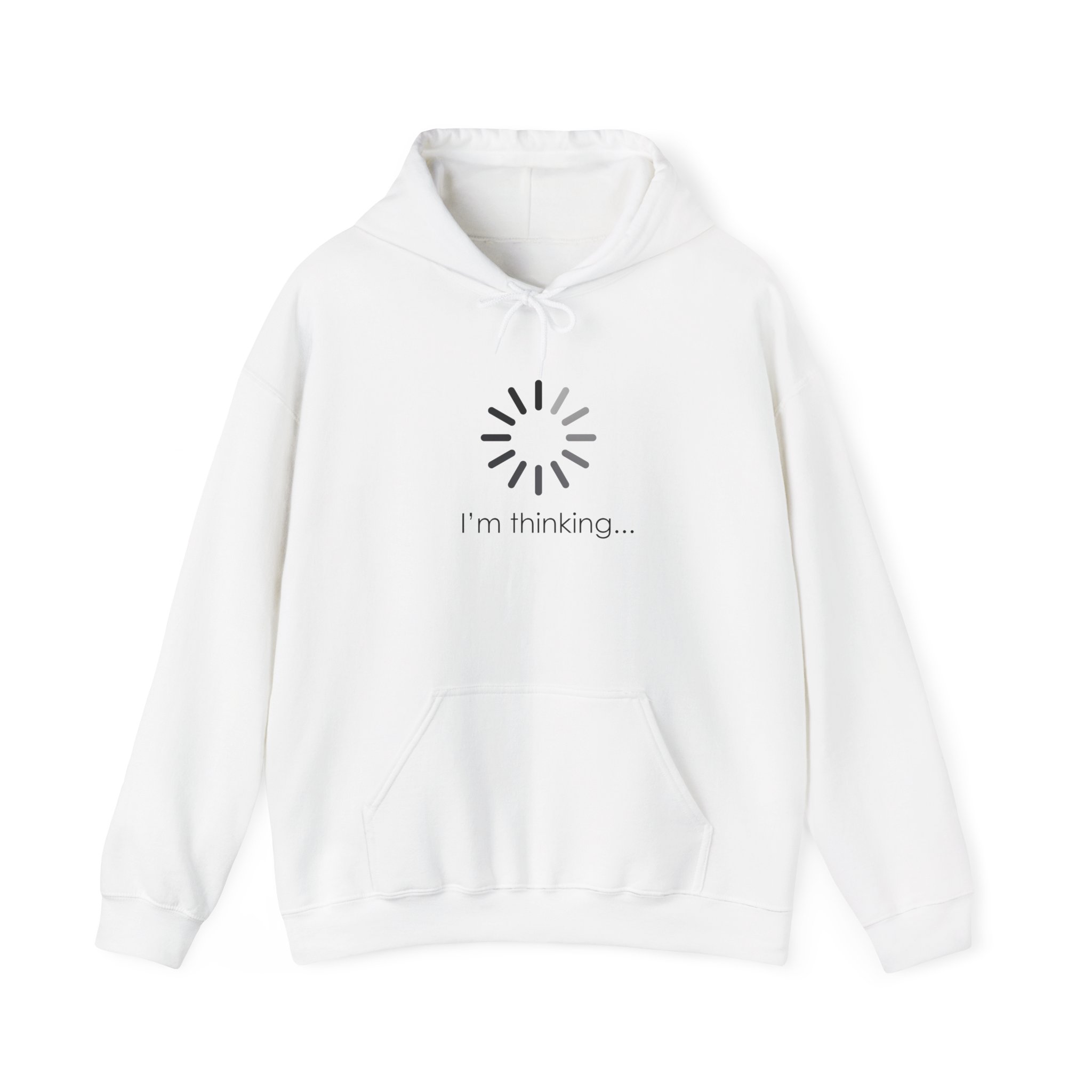 I'm Thinking Hoodie, Funny Loading Icon Sweatshirt, Gift for Programmers and Introverts, Tech Humor Apparel - Image 2