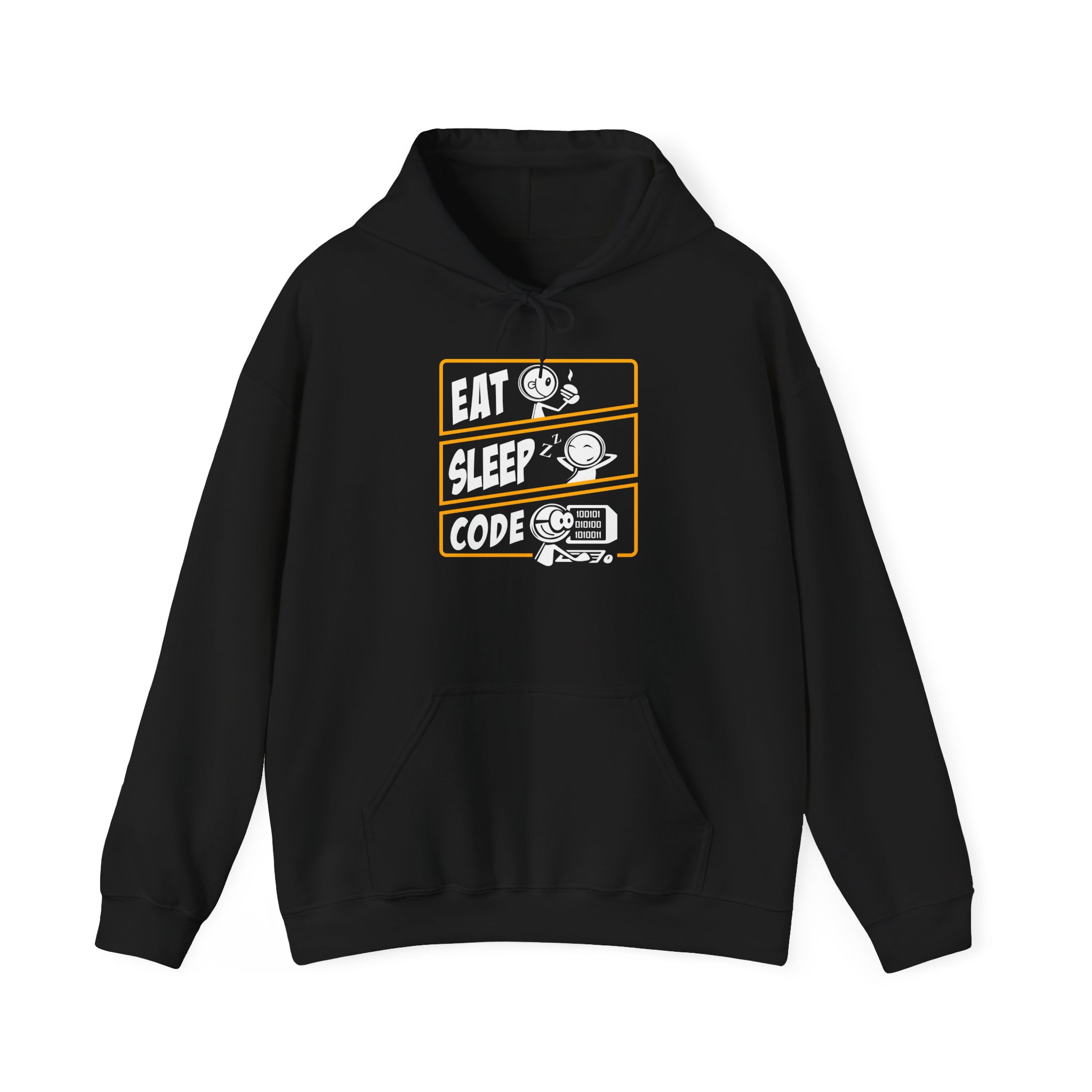 Eat Sleep Code Hoodie, Funny Programmer and Coder Sweatshirt, Computer Science Gift, Developer Life Apparel - Image 3