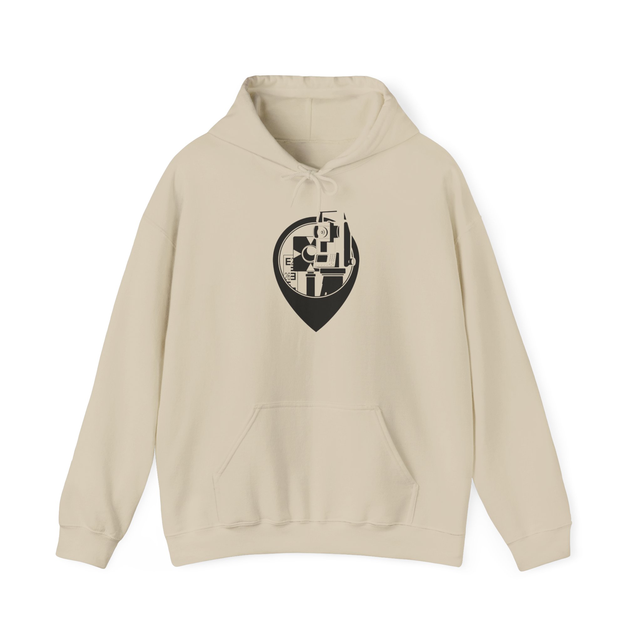 Land Surveyor Hoodie, Mapping Engineer Gift, Geomatics Hooded Sweatshirt with Total Station Design, Civil Engineer Apparel - Image 4