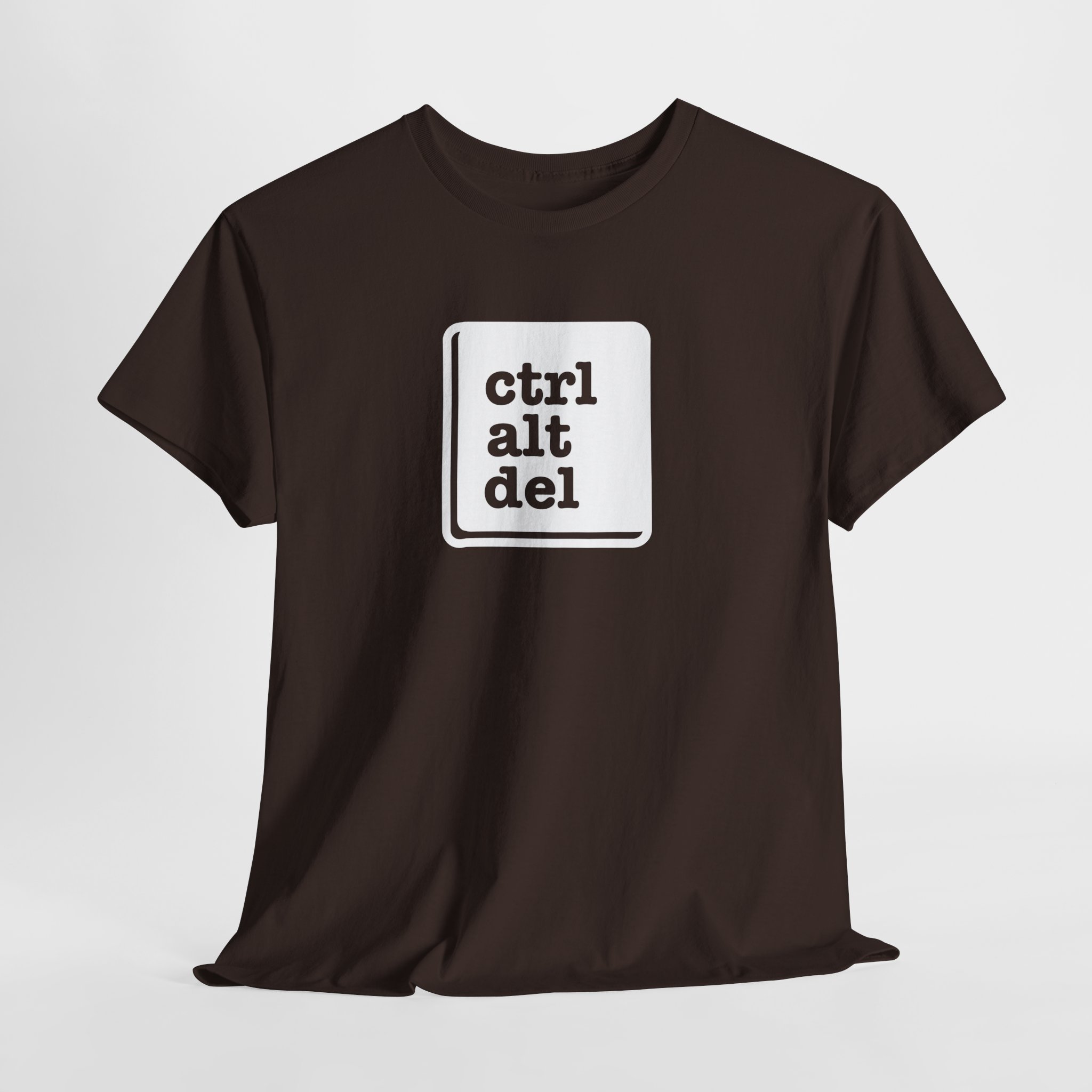 Unisex Heavy Cotton Tee with Ctrl+Alt+Del Design, Perfect for Tech Lovers, Gamers, Geek Culture, Casual Wear, Gift for Programmers - Image 9