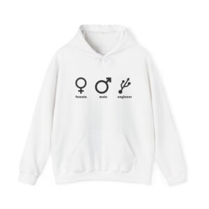 Alternative view of Engineer Printed Unisex Hoodie, Male Female Heavy Sweatshirt, Engineer Gift, Engineer Apparel, Engineering Pullover, Engineer Clothing