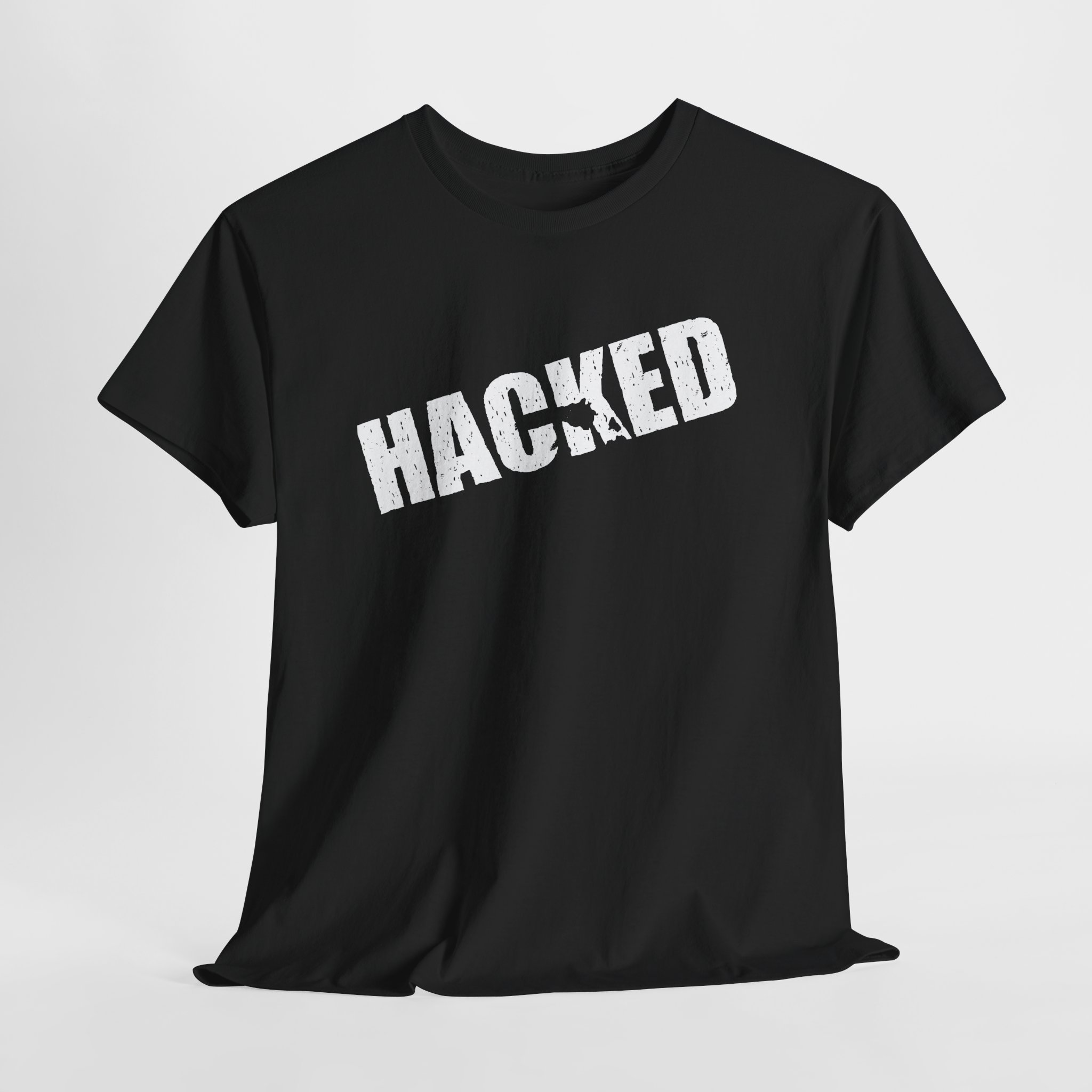 Hacked Unisex Heavy Cotton Tee, Computer, Science, Funny Gift for Tech Lovers, Unique Gamer Shirt, Programmer Humor Apparel - Image 3