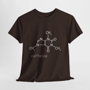 Caffeine Molecule Tee - Unisex Heavy Cotton T-Shirt, Science Gift, Funny Coffee Shirt, Chemistry Apparel, Casual Wear