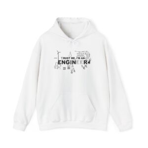 Alternative view of Trust Me I'm an Engineer Hoodie, Engineering Disciplines Collage Sweatshirt, STEM Gift for Science & Tech Students