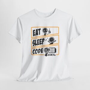 Alternative view of Eat Sleep Code T-Shirt, Funny Programmer and Coder Tee, Computer Science Gift, Unisex Developer Life Shirt
