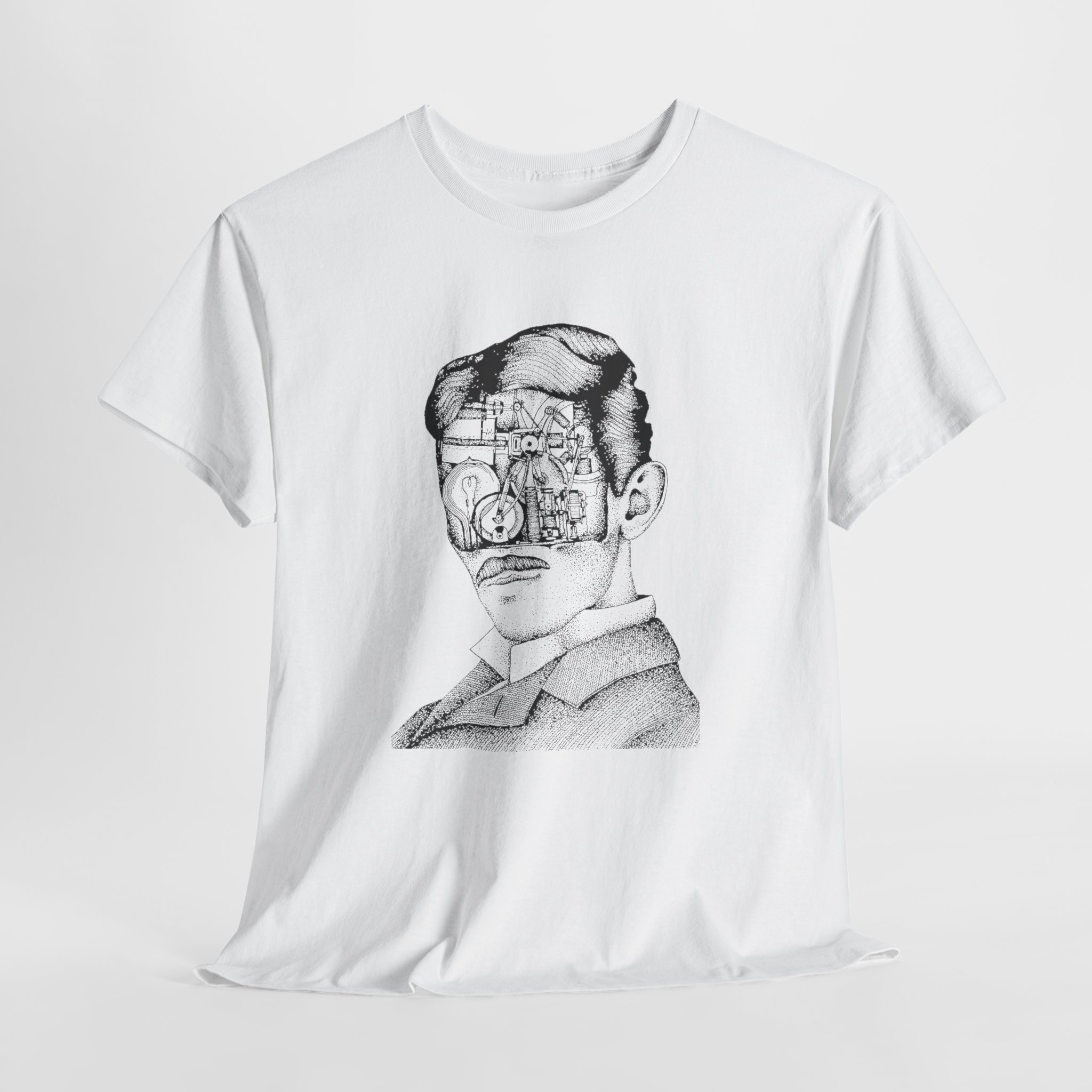 Tesla Printed T-Shirt, Graphic Tee, Unisex Heavy Cotton Tee, Science Lover Gift, Geeky Shirt, Electric Car Enthusiast Top
