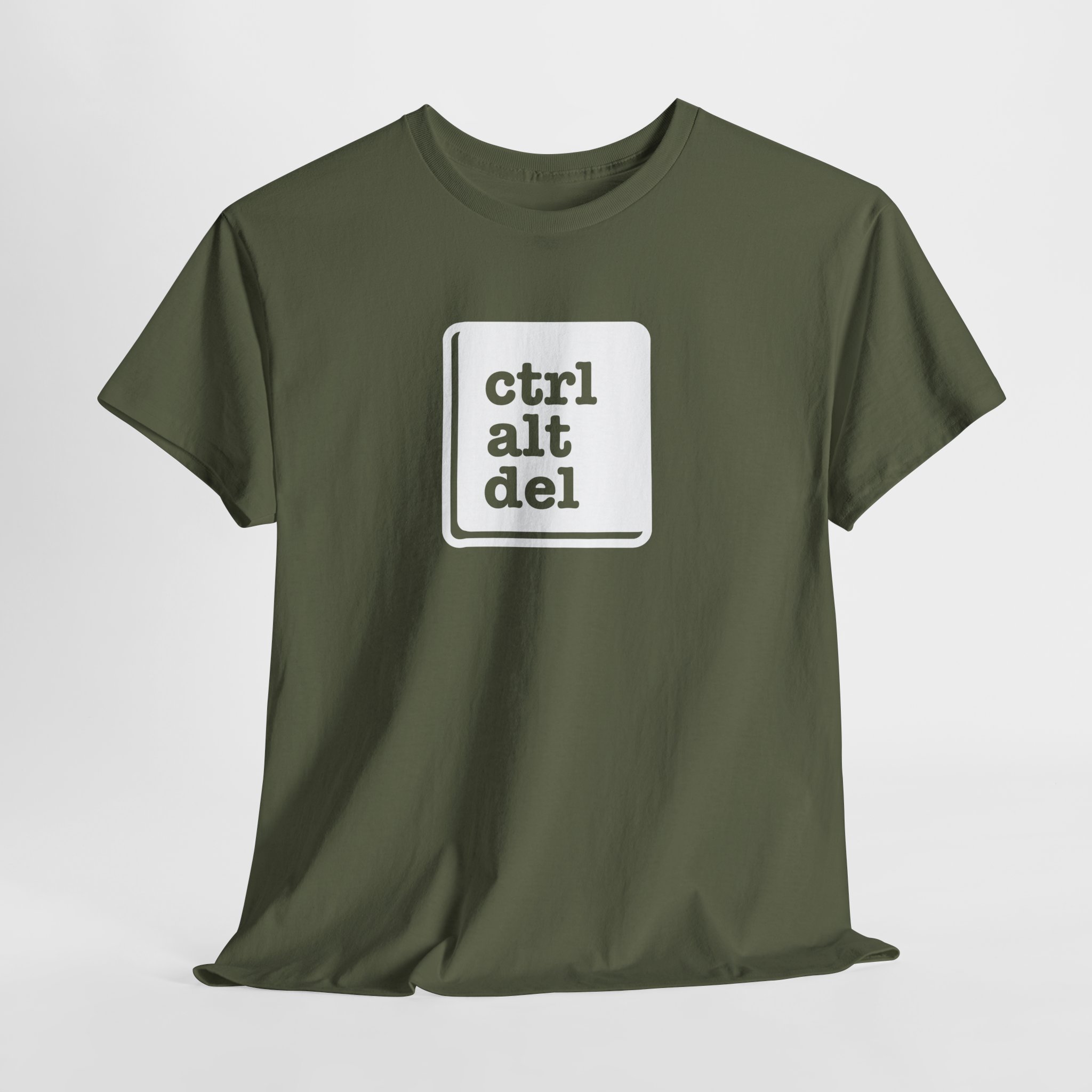 Unisex Heavy Cotton Tee with Ctrl+Alt+Del Design, Perfect for Tech Lovers, Gamers, Geek Culture, Casual Wear, Gift for Programmers - Image 11