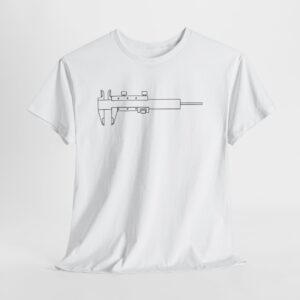 Alternative view of Precision Caliper T-Shirt, Engineering Tool Graphic Tee, Machinist Gift, Technical Drawing Apparel, Measurement Science Shirt