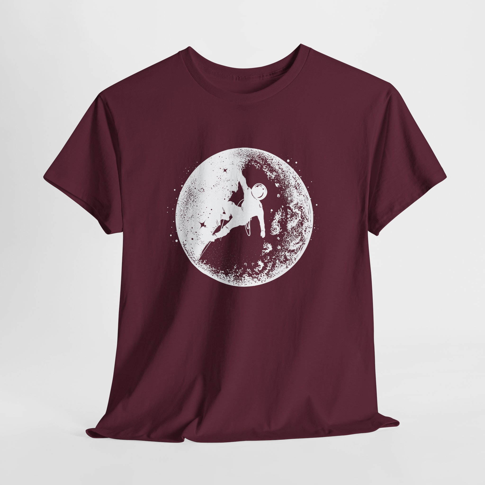 Astronaut Moon Climbing T-Shirt, Space Explorer Tee, Lunar Adventure Art, Unisex Science and Fantasy Apparel - Image 7
