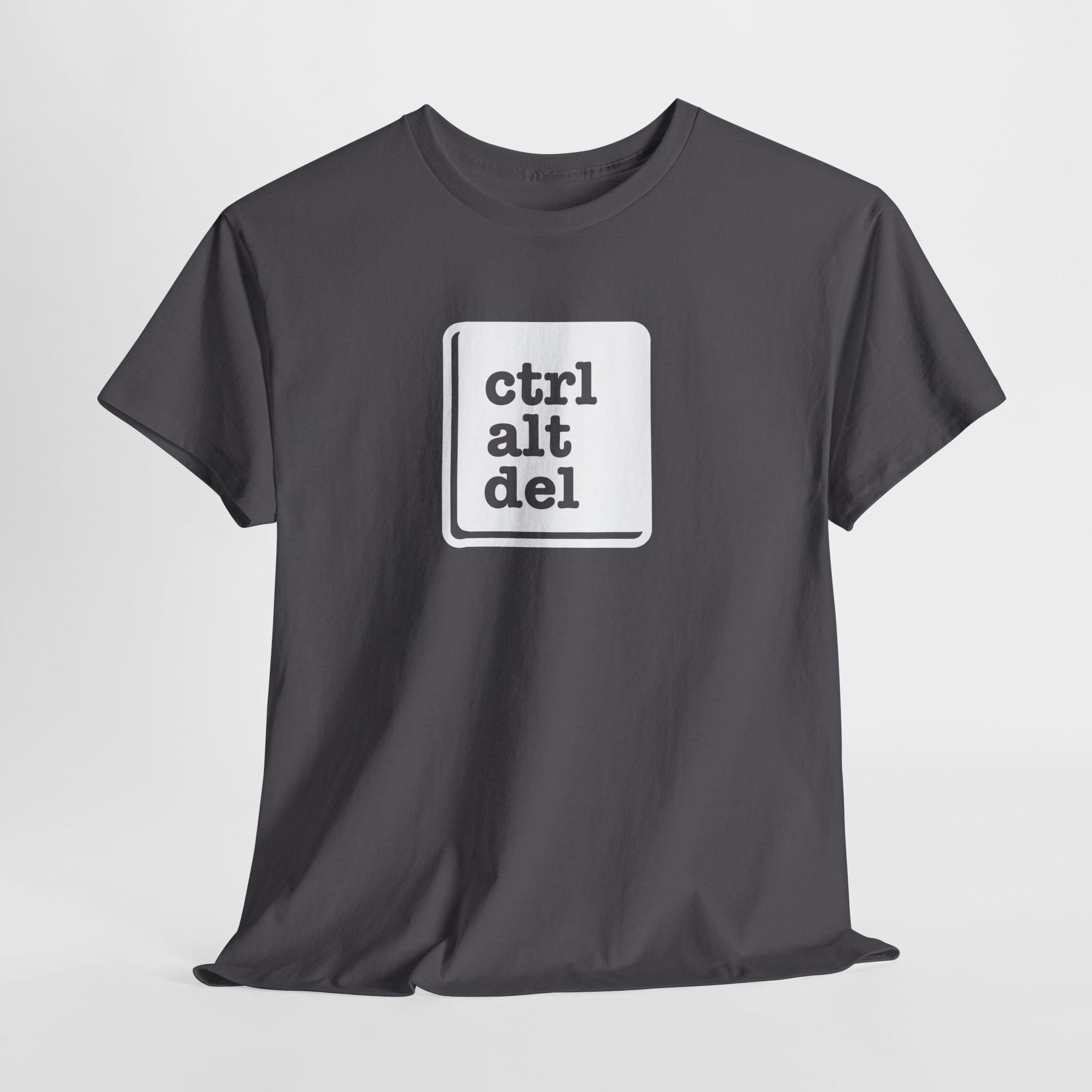 Unisex Heavy Cotton Tee with Ctrl+Alt+Del Design, Perfect for Tech Lovers, Gamers, Geek Culture, Casual Wear, Gift for Programmers - Image 14