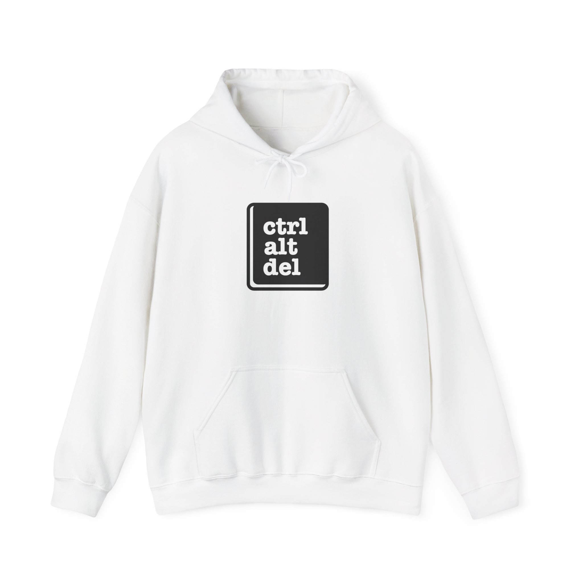 Ctrl Alt Del Hooded Sweatshirt, Cozy Unisex Sweatshirt, Techie Gift, Casual Hoodie, Computer Lover Apparel, Unique Graphic Hoodie - Image 2