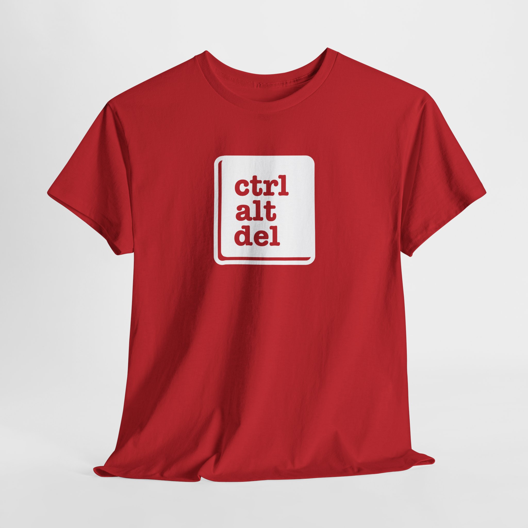 Unisex Heavy Cotton Tee with Ctrl+Alt+Del Design, Perfect for Tech Lovers, Gamers, Geek Culture, Casual Wear, Gift for Programmers - Image 17