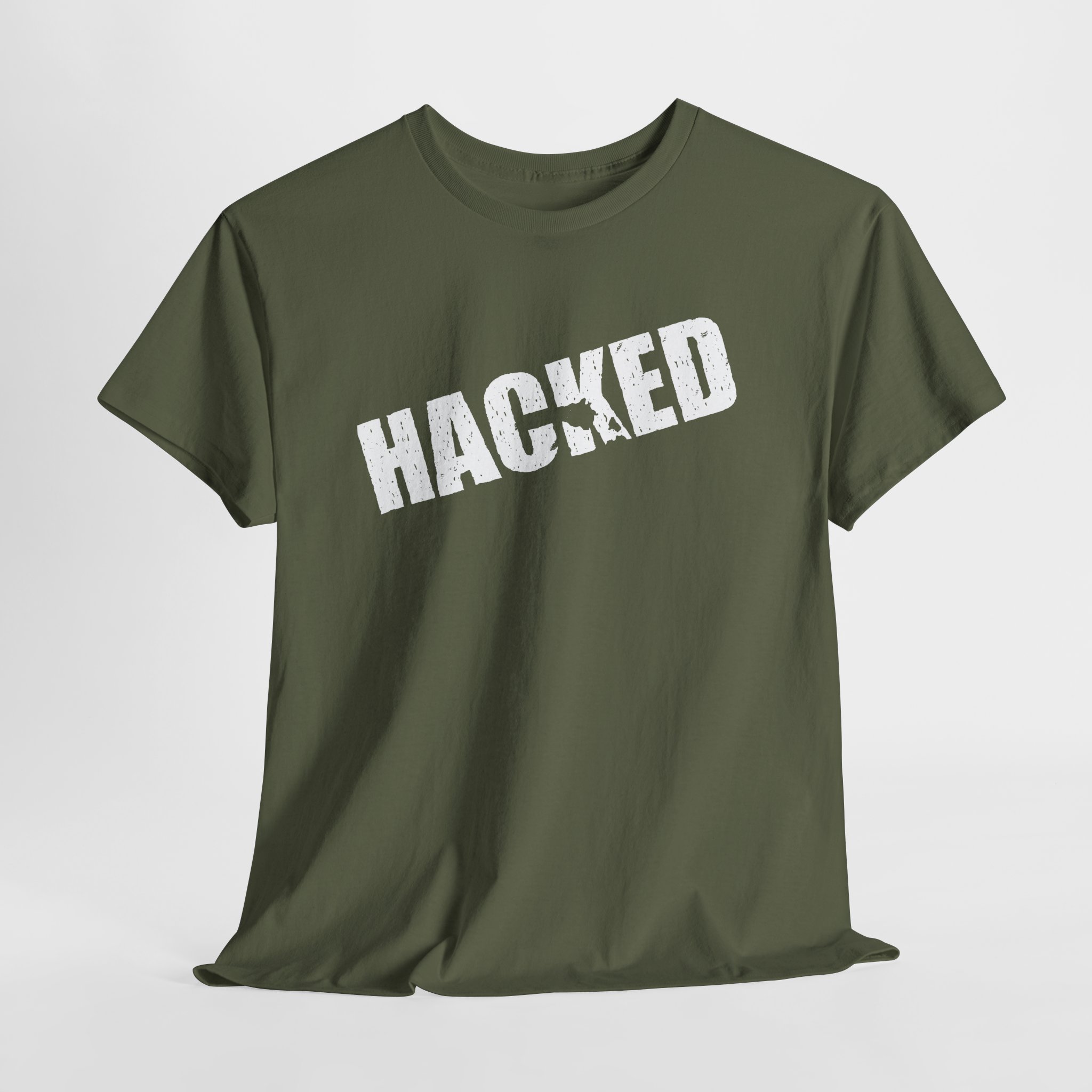 Hacked Unisex Heavy Cotton Tee, Computer, Science, Funny Gift for Tech Lovers, Unique Gamer Shirt, Programmer Humor Apparel