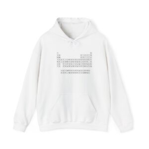 Alternative view of Periodic Table of Elements Hoodie, Science Sweatshirt, Chemistry Gift, Unisex Hooded Sweatshirt, Education Apparel, Science Lover's Clothing