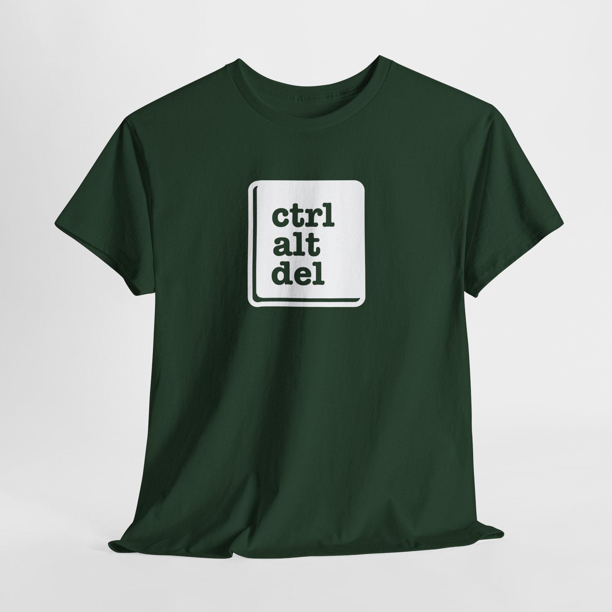 Unisex Heavy Cotton Tee with Ctrl+Alt+Del Design, Perfect for Tech Lovers, Gamers, Geek Culture, Casual Wear, Gift for Programmers - Image 12