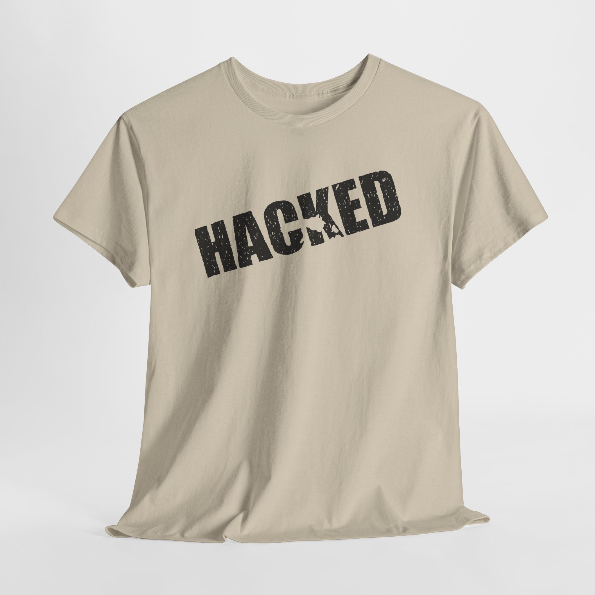 Hacked Unisex Heavy Cotton Tee, Computer, Science, Funny Gift for Tech Lovers, Unique Gamer Shirt, Programmer Humor Apparel - Image 4