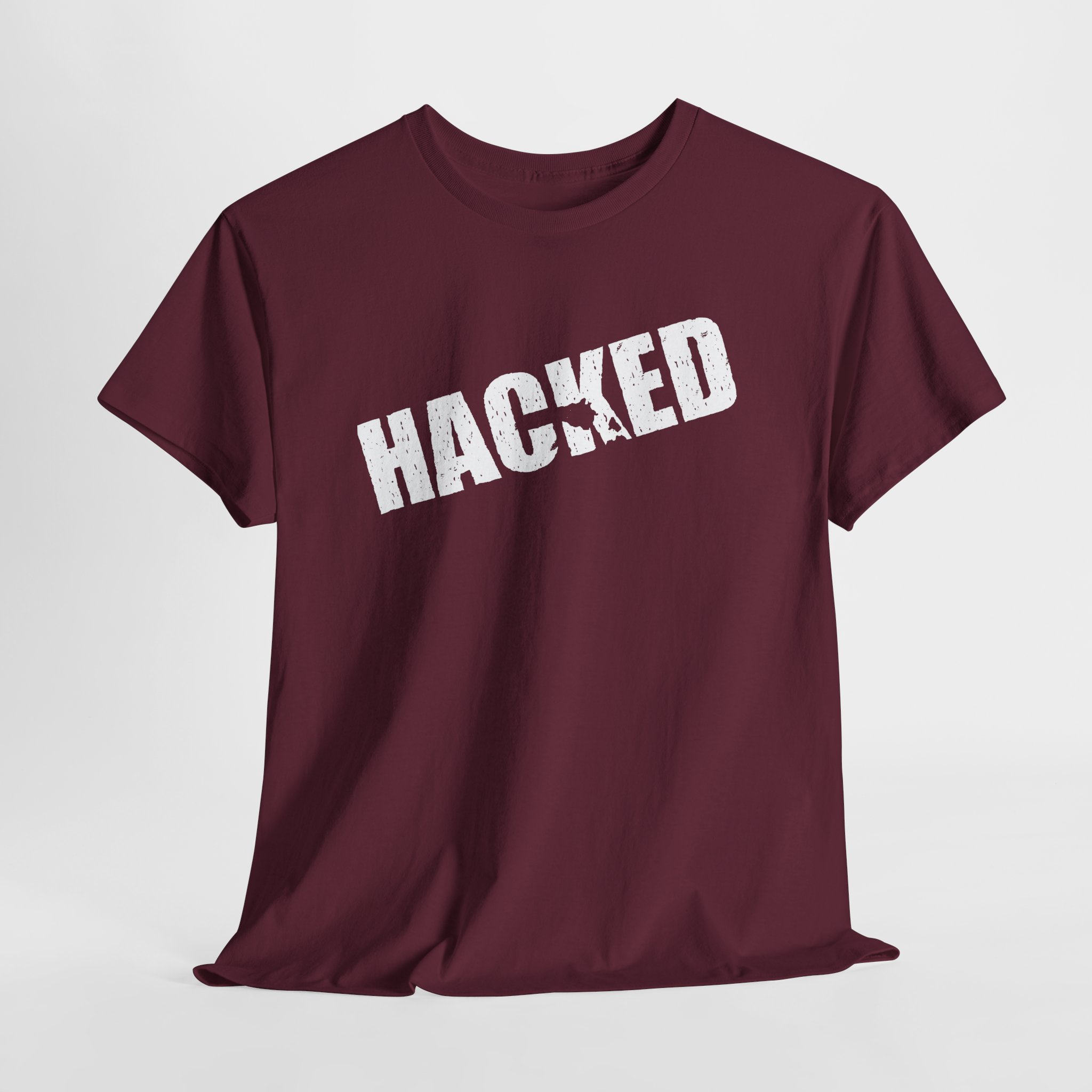 Hacked Unisex Heavy Cotton Tee, Computer, Science, Funny Gift for Tech Lovers, Unique Gamer Shirt, Programmer Humor Apparel - Image 8