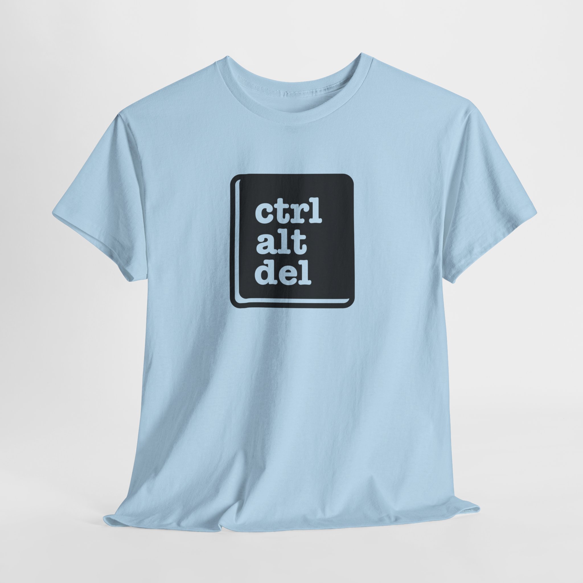 Unisex Heavy Cotton Tee with Ctrl+Alt+Del Design, Perfect for Tech Lovers, Gamers, Geek Culture, Casual Wear, Gift for Programmers - Image 13