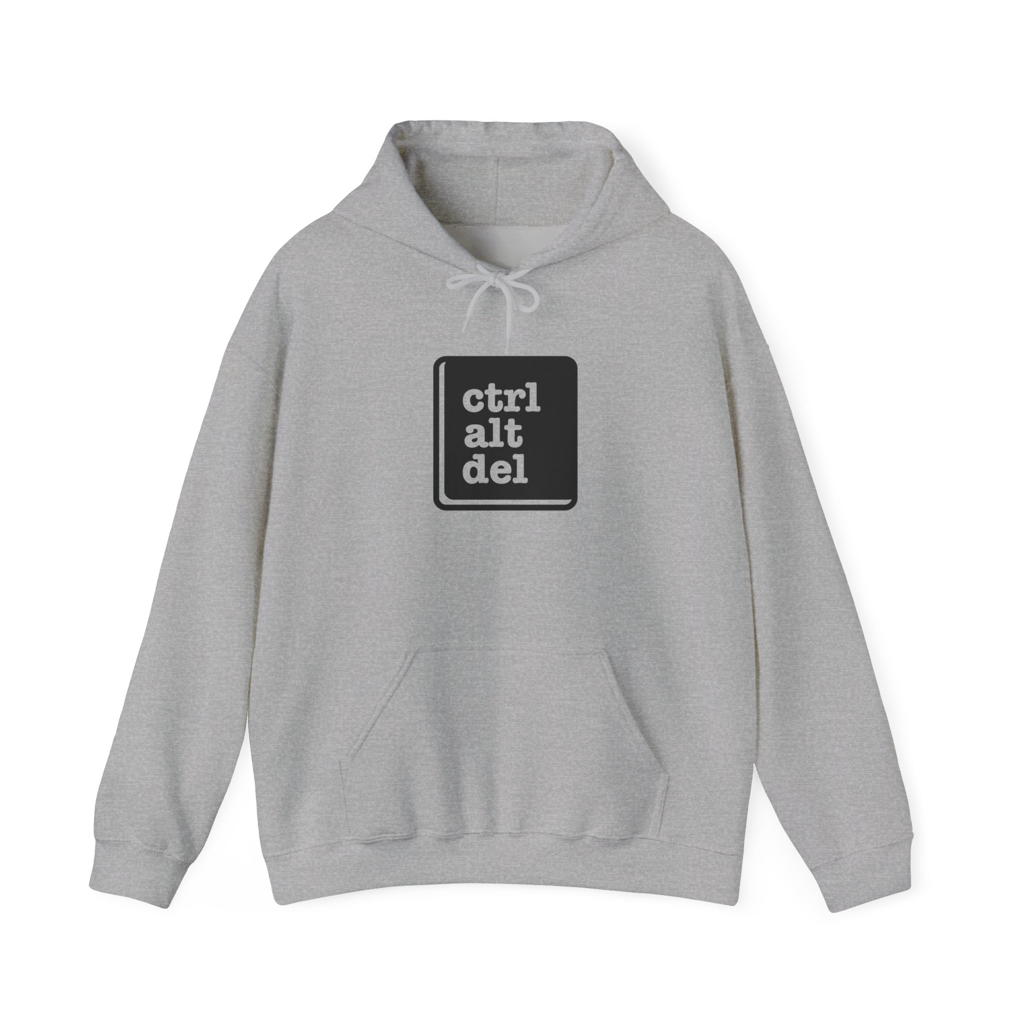Ctrl Alt Del Hooded Sweatshirt, Cozy Unisex Sweatshirt, Techie Gift, Casual Hoodie, Computer Lover Apparel, Unique Graphic Hoodie - Image 4