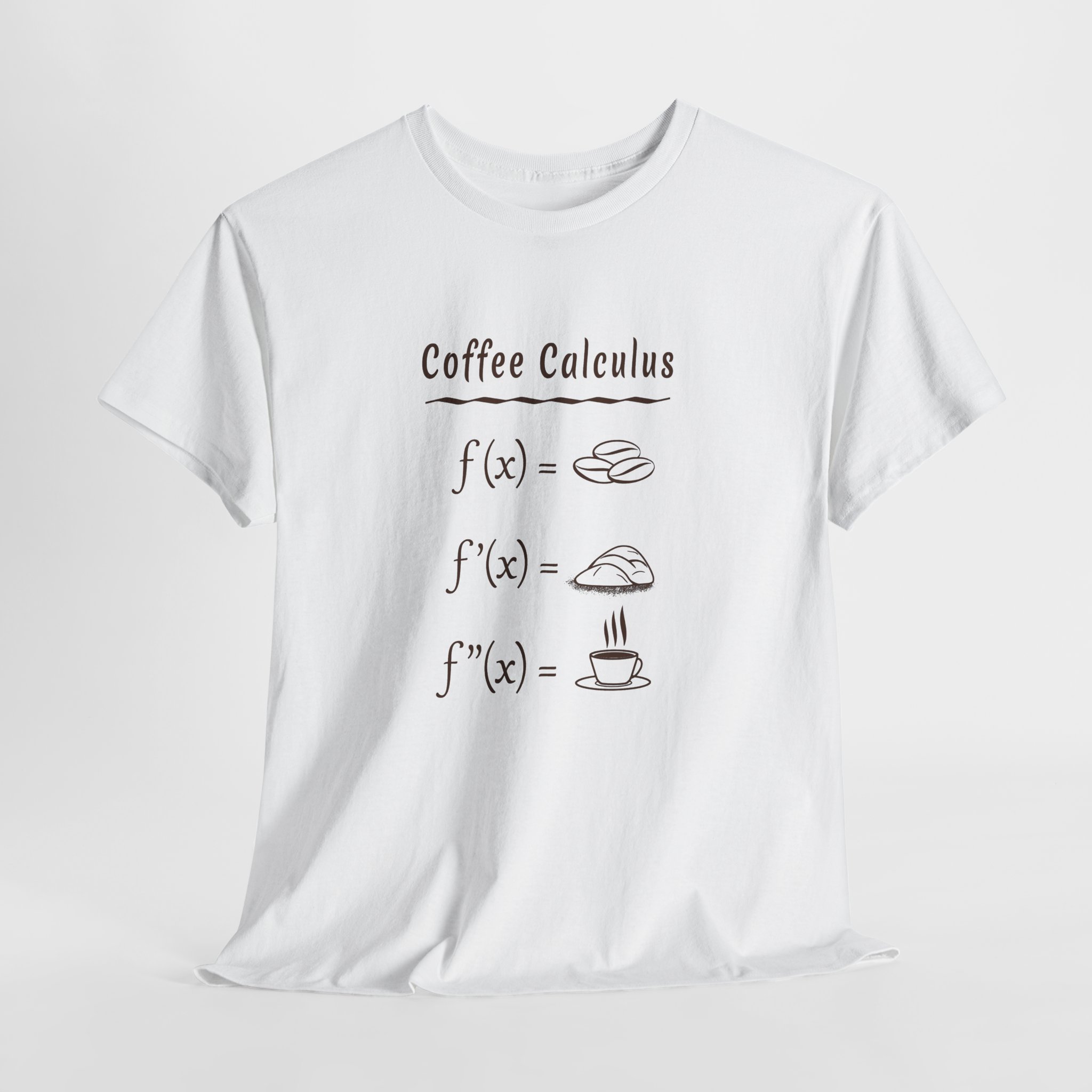 Coffee Calculus T-Shirt, Funny Math Pun Tee, Gift for Coffee Lover and Mathematician, Unisex Nerd Apparel - Image 2
