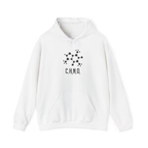 Alternative view of Chocolate Chemical Structure Hoodie, Science Lover Apparel, Unisex Sweatshirt, Gift for Chemists, Academic Sweatshirts, Laboratory Hoodie