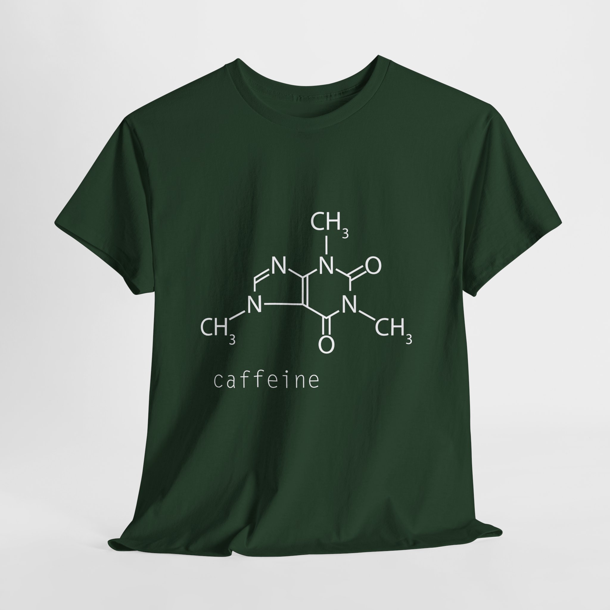 Caffeine Molecule Tee - Unisex Heavy Cotton T-Shirt, Science Gift, Funny Coffee Shirt, Chemistry Apparel, Casual Wear - Image 11
