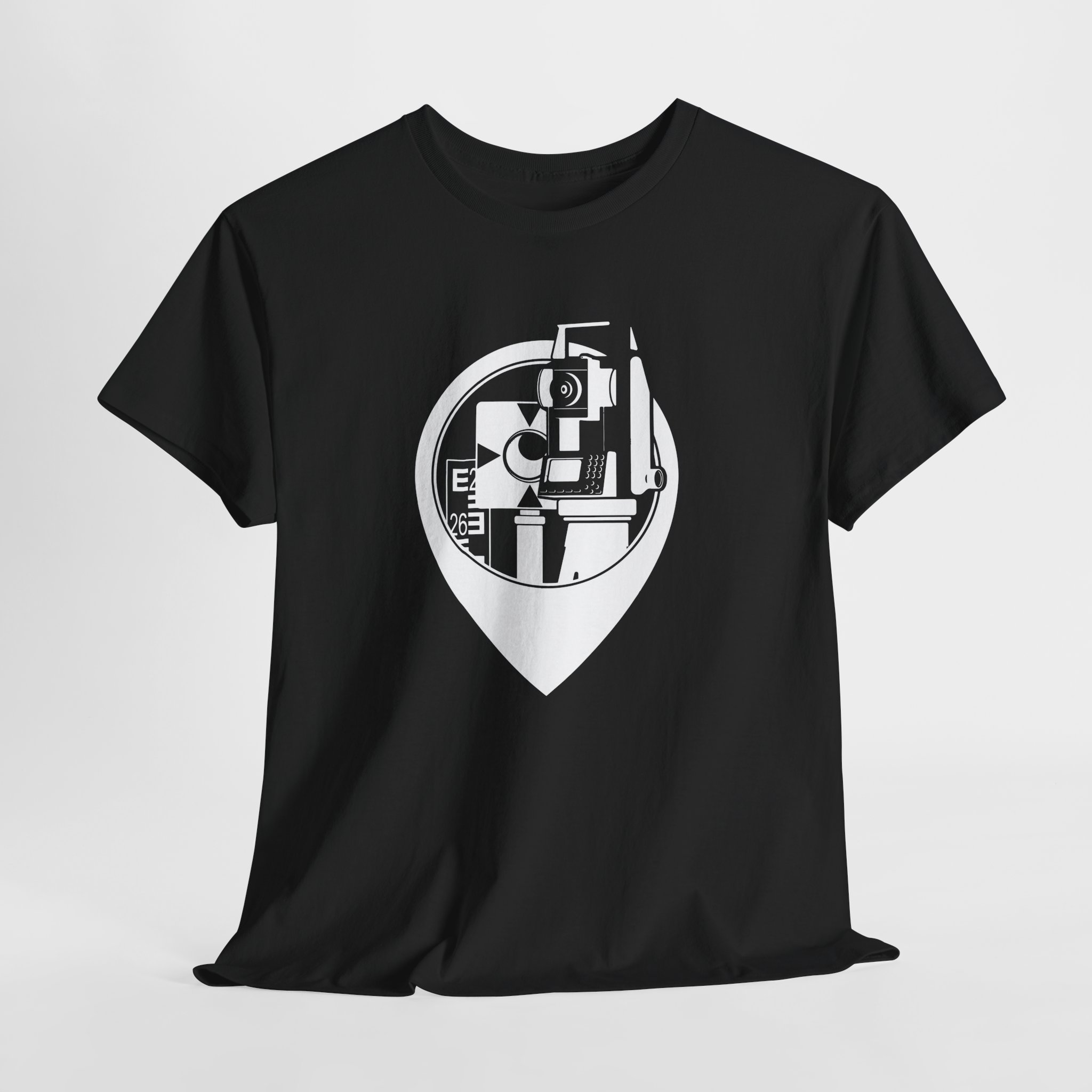 Land Surveyor T-Shirt, Mapping Engineer Gift, Geomatics Tee with Total Station Design, Civil Engineer & Cartography Apparel - Image 2