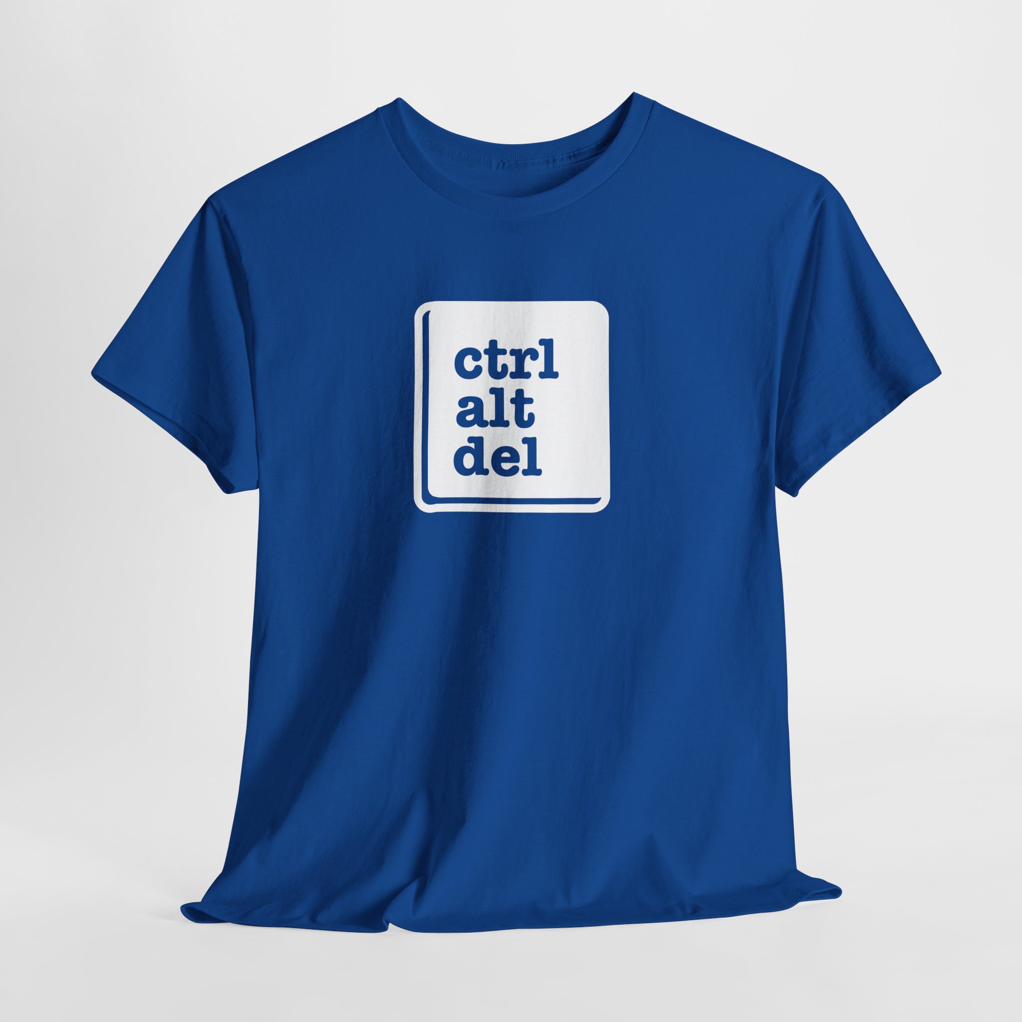 Unisex Heavy Cotton Tee with Ctrl+Alt+Del Design, Perfect for Tech Lovers, Gamers, Geek Culture, Casual Wear, Gift for Programmers - Image 15