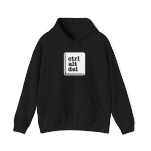 Ctrl Alt Del Hooded Sweatshirt, Cozy Unisex Sweatshirt, Techie Gift, Casual Hoodie, Computer Lover Apparel, Unique Graphic Hoodie