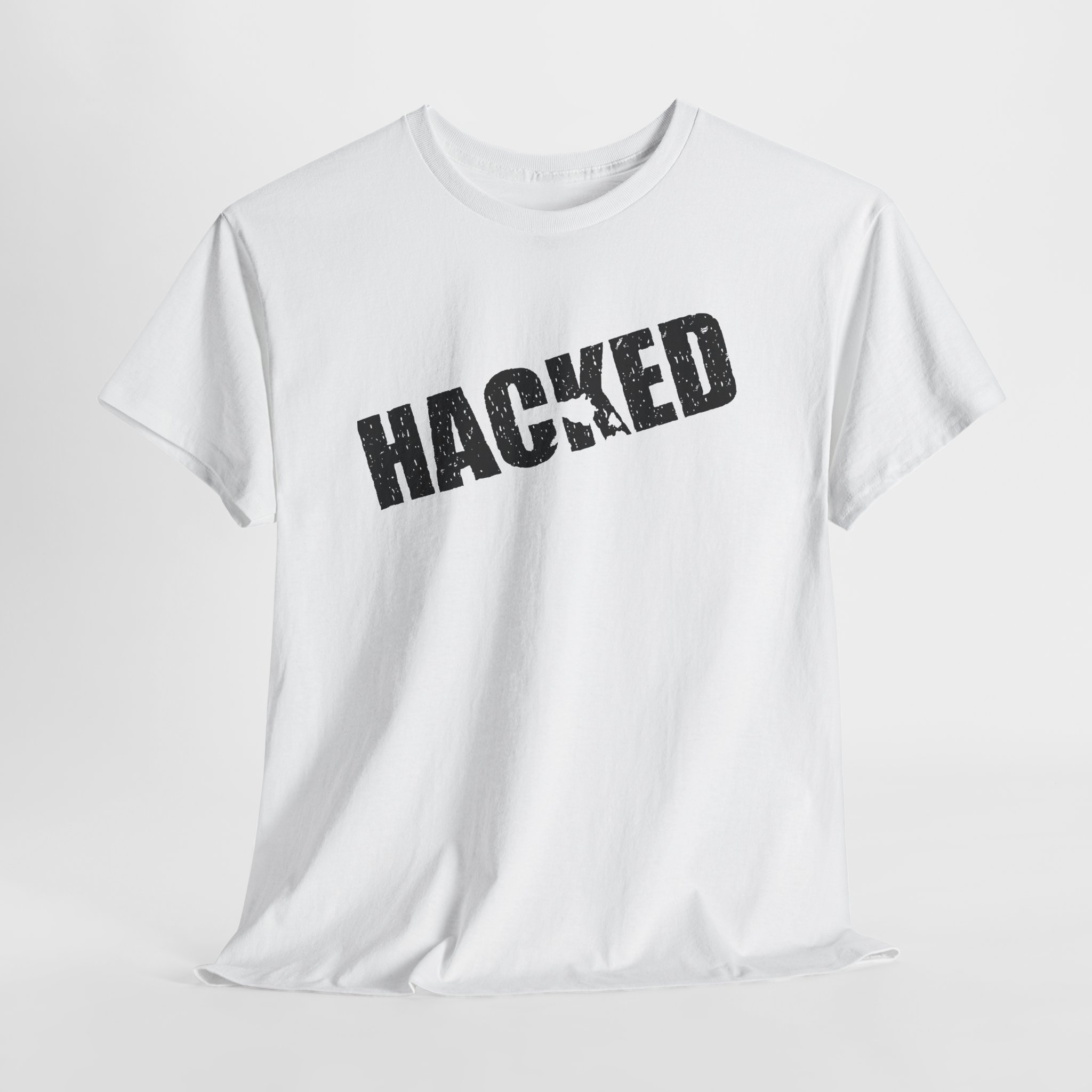 Hacked Unisex Heavy Cotton Tee, Computer, Science, Funny Gift for Tech Lovers, Unique Gamer Shirt, Programmer Humor Apparel - Image 2